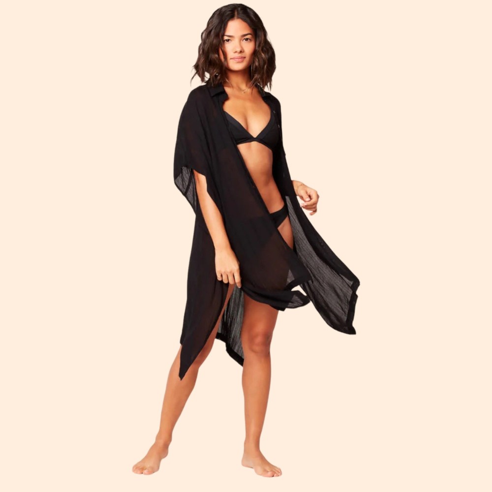 COPY - L*Space Anita Black Swim Cover Up Dress